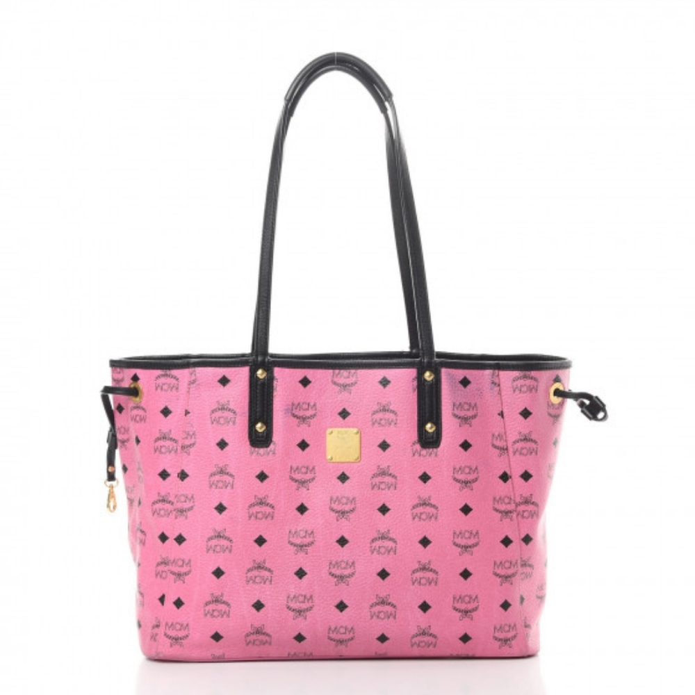 MCM Pink Reversible Medium Tote